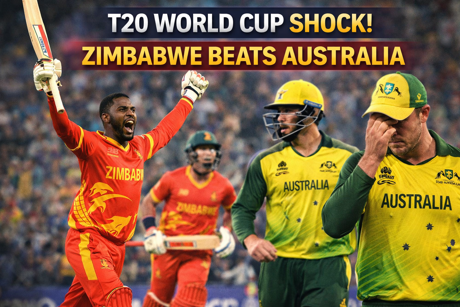 “T20 World Cup मध्ये मोठा धक्का!” – झिम्बाब्वेकडून ऑस्ट्रेलियाचा धक्कादायक पराभव