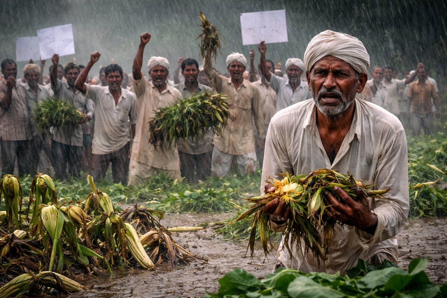 अवकाळी पावसाचा तडाखा; नुकसान भरपाईसाठी शेतकऱ्यांचा संताप, राज्यभर आंदोलनाची हाक