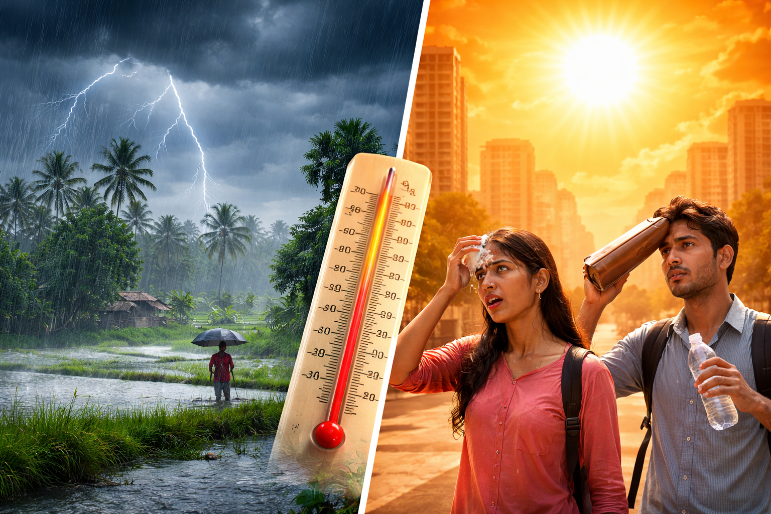 राज्यात हवामानाचा इशारा! काही भागात पावसाची शक्यता, तर काही ठिकाणी उष्णतेची लाट कायम