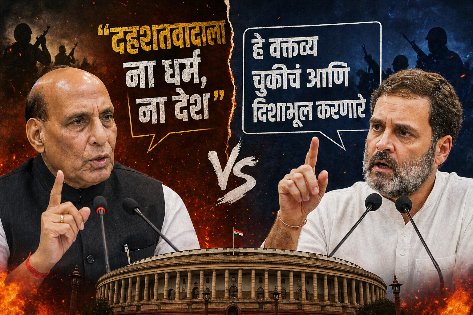 “दहशतवादाला ना धर्म, ना देश” – राजनाथ सिंहांच्या वक्तव्यावर काँग्रेसचा जोरदार पलटवार