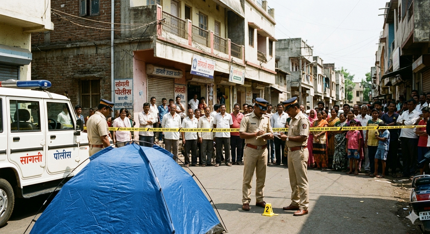 सांगलीत भरदिवसा थरार! धारदार शस्त्राने तरुणाची निर्घृण हत्या, परिसरात खळबळ