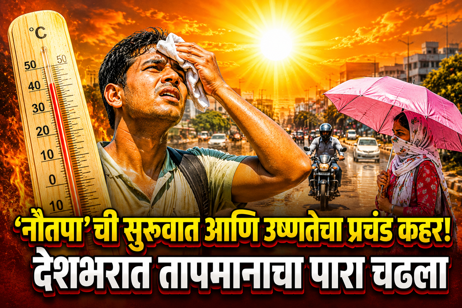 ‘नौतपा’ची सुरुवात आणि उष्णतेचा प्रचंड कहर! देशभरात तापमानाचा पारा चढला