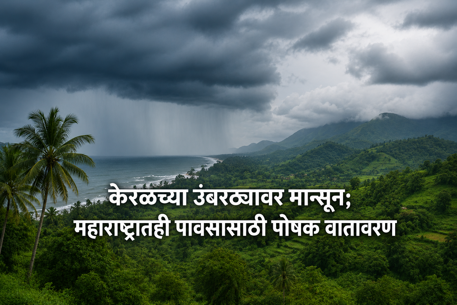 केरळच्या उंबरठ्यावर मान्सून; महाराष्ट्रातही पावसासाठी पोषक वातावरण