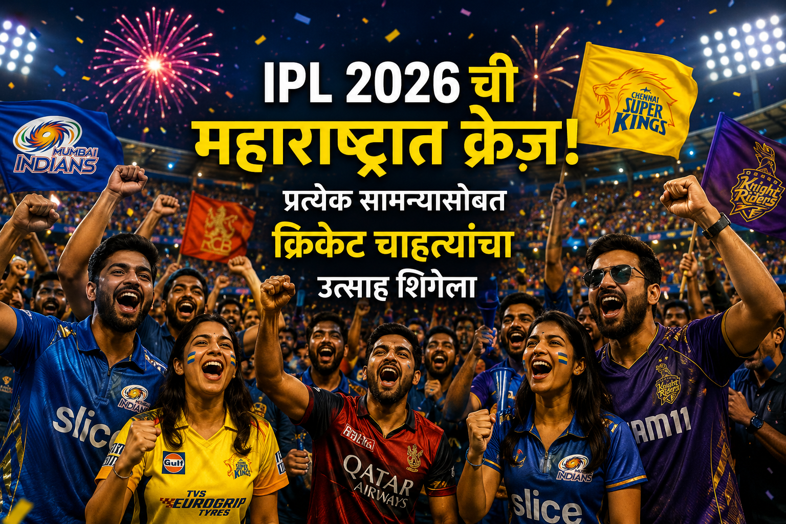 IPL 2026 ची महाराष्ट्रात क्रेझ! प्रत्येक सामन्यासोबत क्रिकेट चाहत्यांचा उत्साह शिगेला