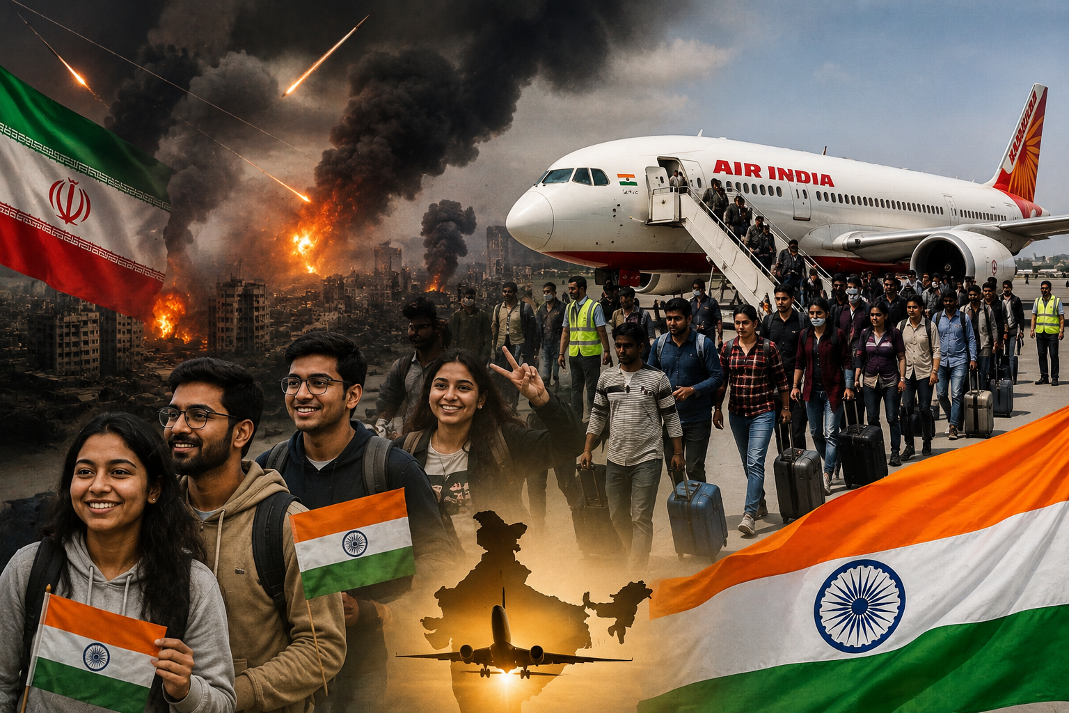 इराणमधील तणाव वाढला; युद्धजन्य परिस्थितीत 2500 हून अधिक भारतीय सुरक्षित मायदेशी परत