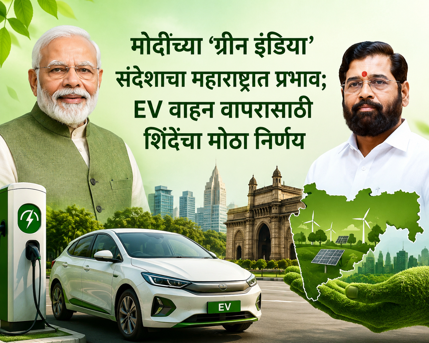 मोदींच्या ‘ग्रीन इंडिया’ संदेशानंतर महाराष्ट्रात EV क्रांतीला वेग; एकनाथ शिंदे अॅक्शन मोडमध्ये