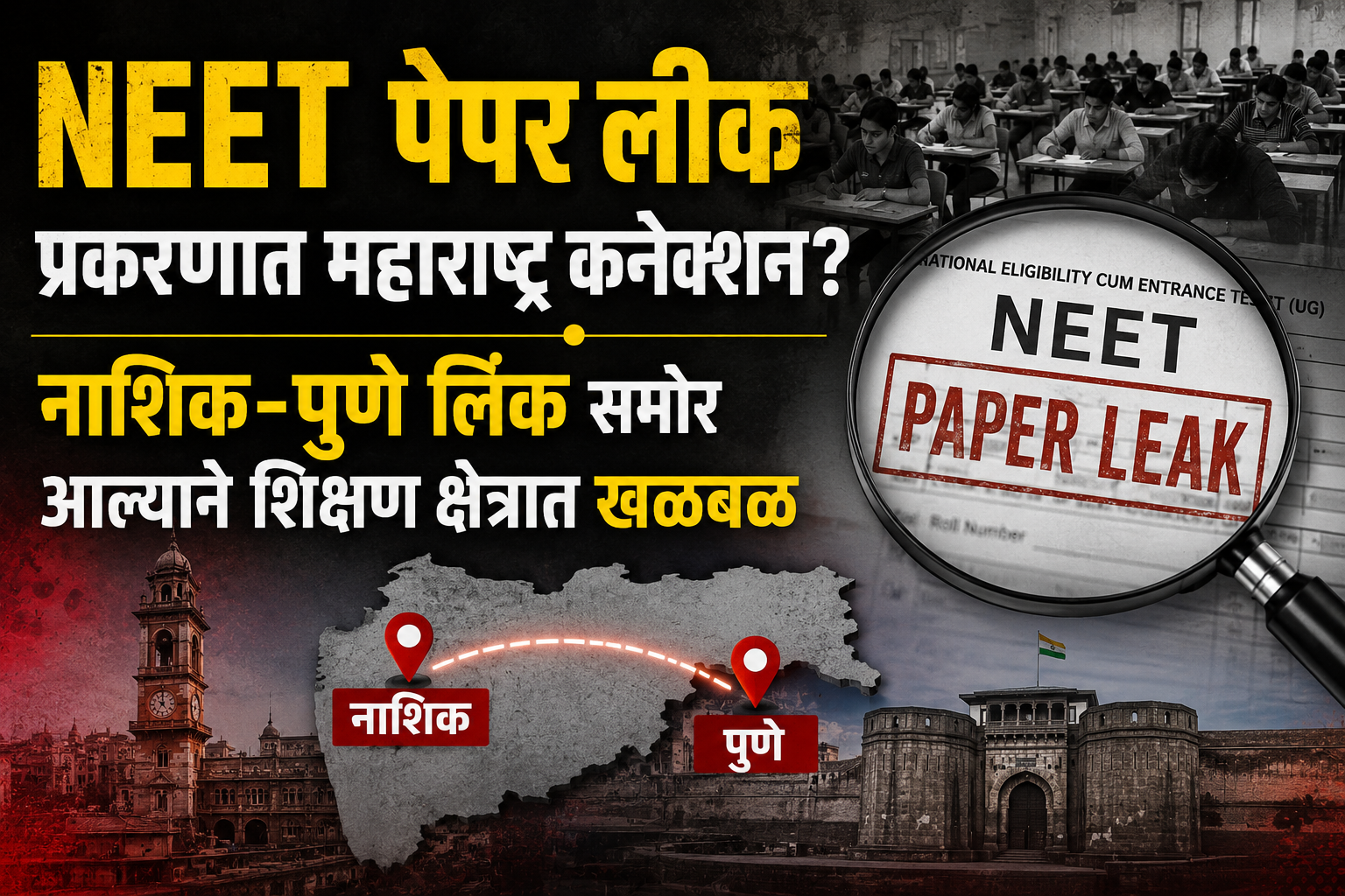 NEET पेपर लीक प्रकरणात महाराष्ट्र कनेक्शन? नाशिक-पुणे लिंक समोर आल्याने शिक्षण क्षेत्रात खळबळ