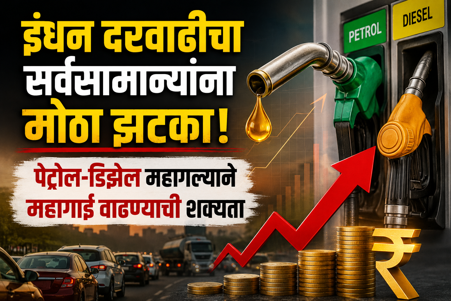 इंधन दरवाढीचा सर्वसामान्यांना मोठा झटका! पेट्रोल-डिझेल महागल्याने महागाई वाढण्याची शक्यता