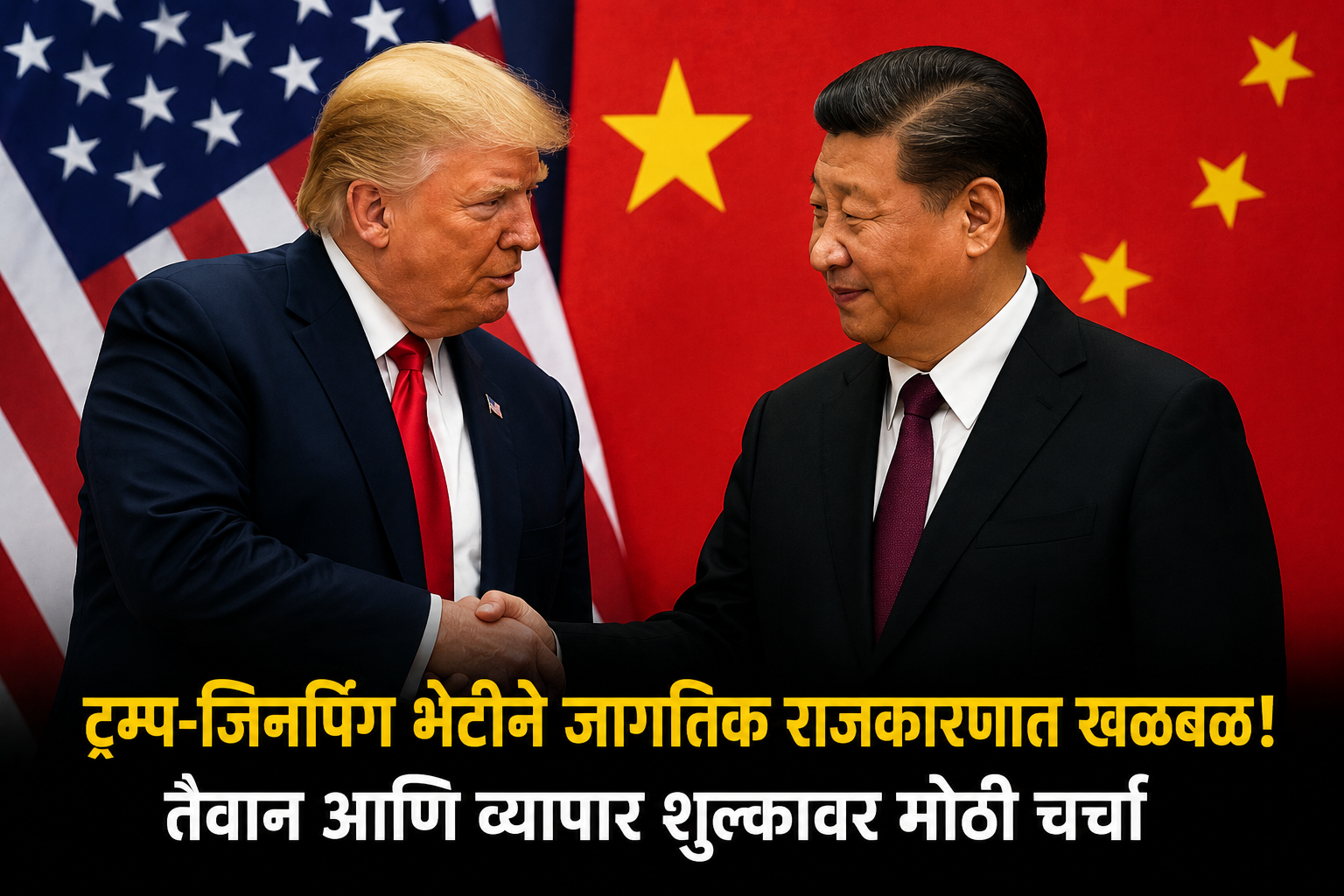 ट्रम्प-जिनपिंग भेटीने जागतिक राजकारणात खळबळ! तैवान आणि व्यापार शुल्कावर मोठी चर्चा