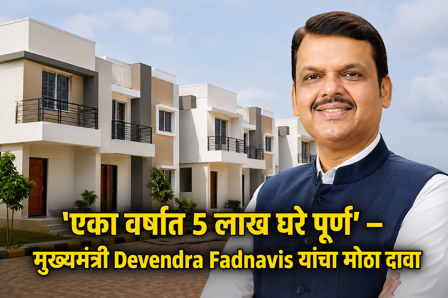 ‘एका वर्षात 5 लाख घरे पूर्ण’ – मुख्यमंत्री Devendra Fadnavis यांचा मोठा दावा