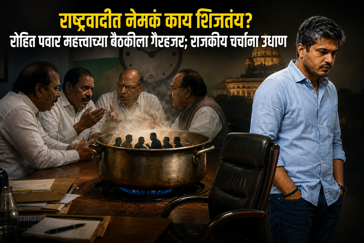 राष्ट्रवादीत नेमकं काय शिजतंय? रोहित पवार महत्त्वाच्या बैठकीला गैरहजर; राजकीय चर्चांना उधाण
