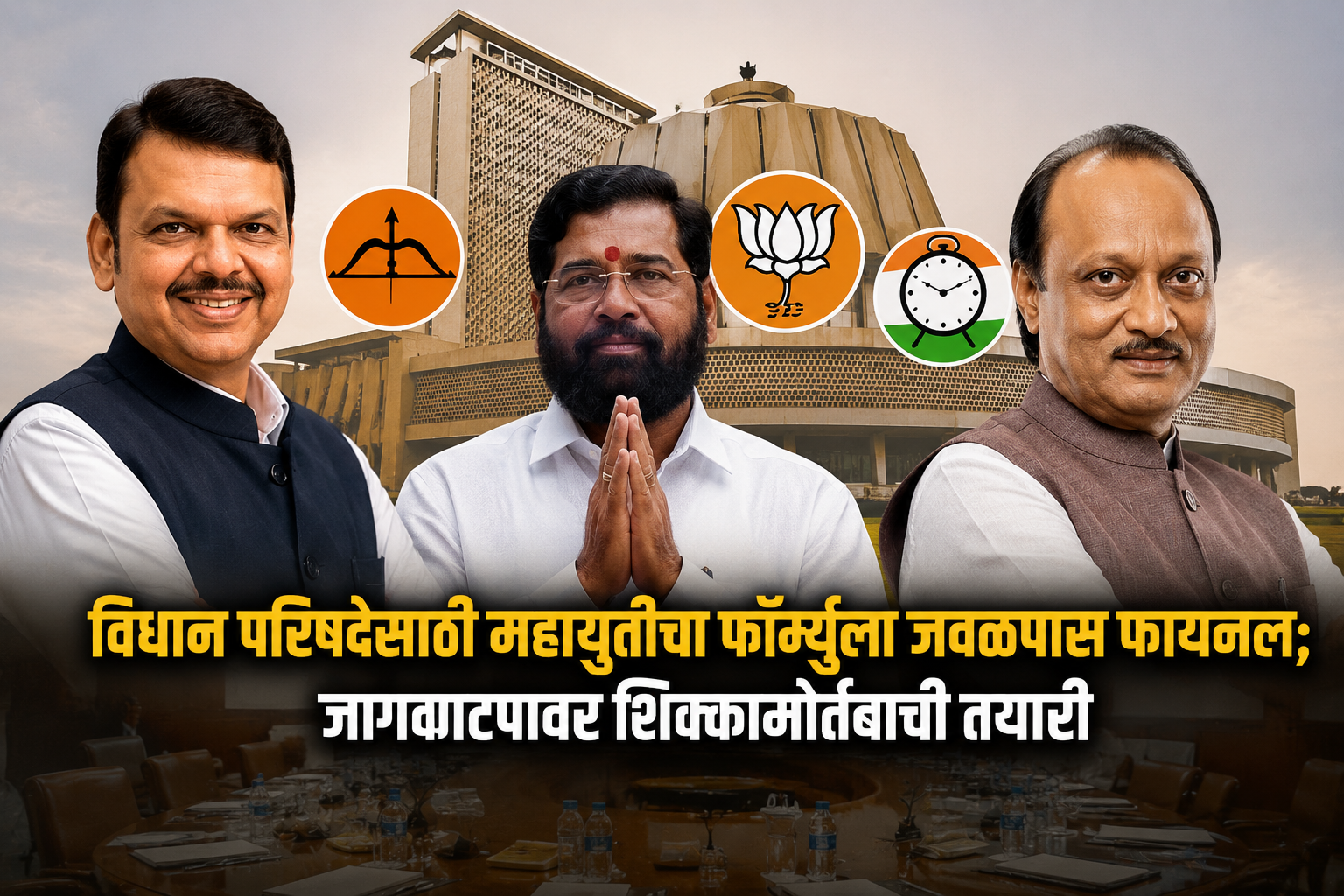 विधान परिषदेसाठी महायुतीचा फॉर्म्युला जवळपास फायनल; जागावाटपावर शिक्कामोर्तबाची तयारी