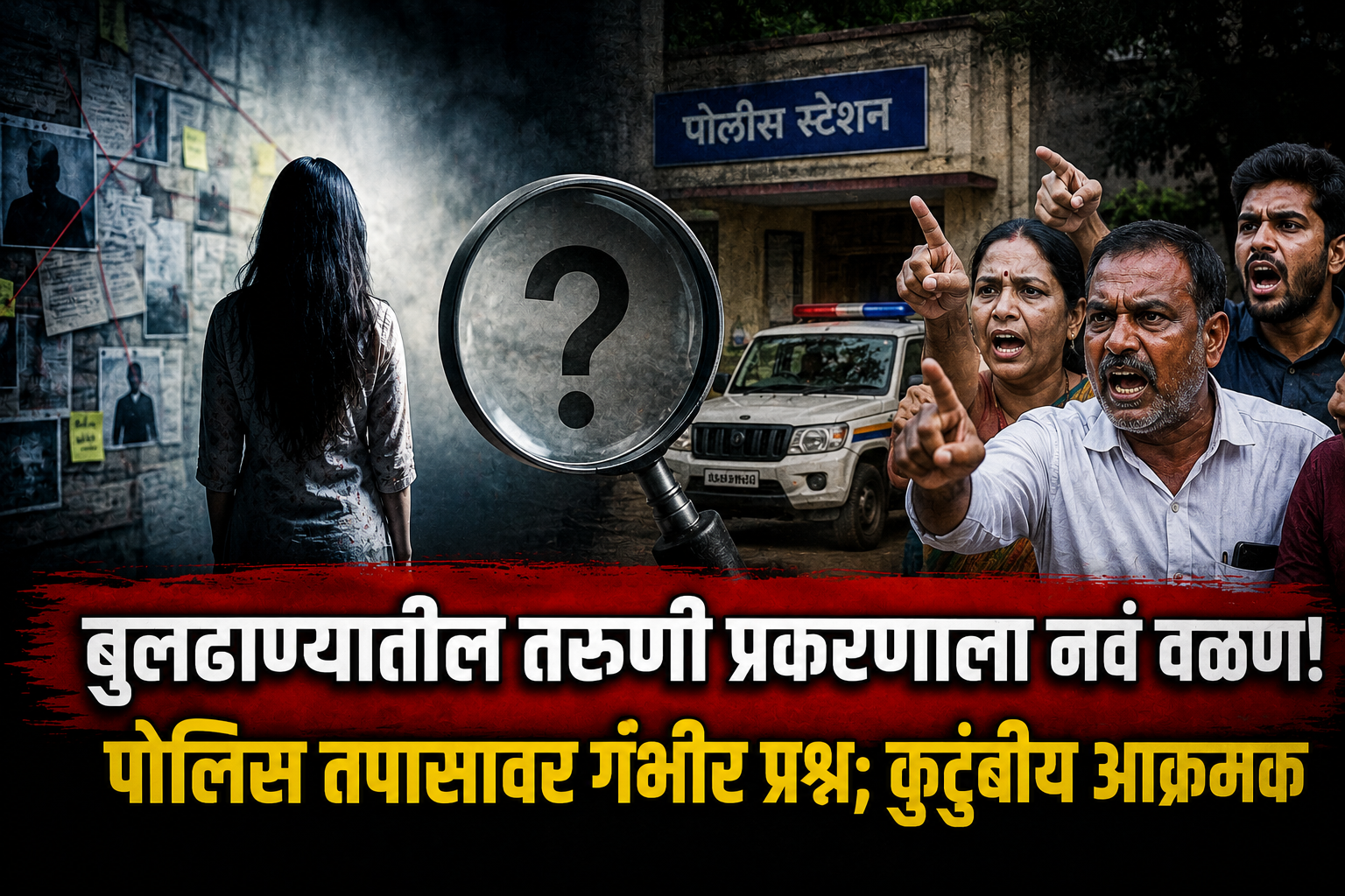 बुलढाण्यातील तरुणी प्रकरणाला नवं वळण! पोलिस तपासावर गंभीर प्रश्न; कुटुंबीय आक्रमक