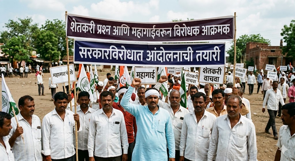 शेतकरी प्रश्न आणि महागाईवरून विरोधक आक्रमक; सरकारविरोधात आंदोलनाची तयारी