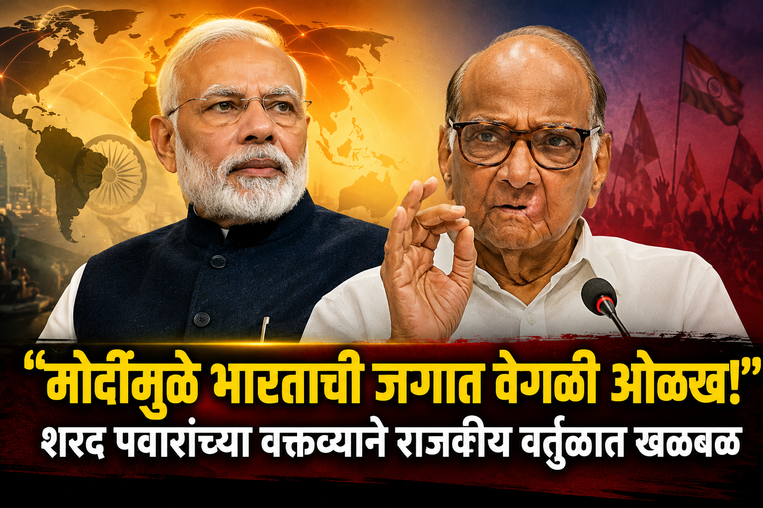 “मोदींमुळे भारताची जगात वेगळी ओळख!” शरद पवारांच्या वक्तव्याने राजकीय वर्तुळात खळबळ