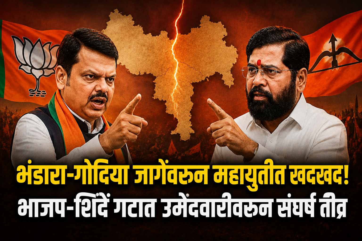 भंडारा-गोंदिया जागेवरून महायुतीत खदखद! भाजप-शिंदे गटात उमेदवारीवरून संघर्ष तीव्र
