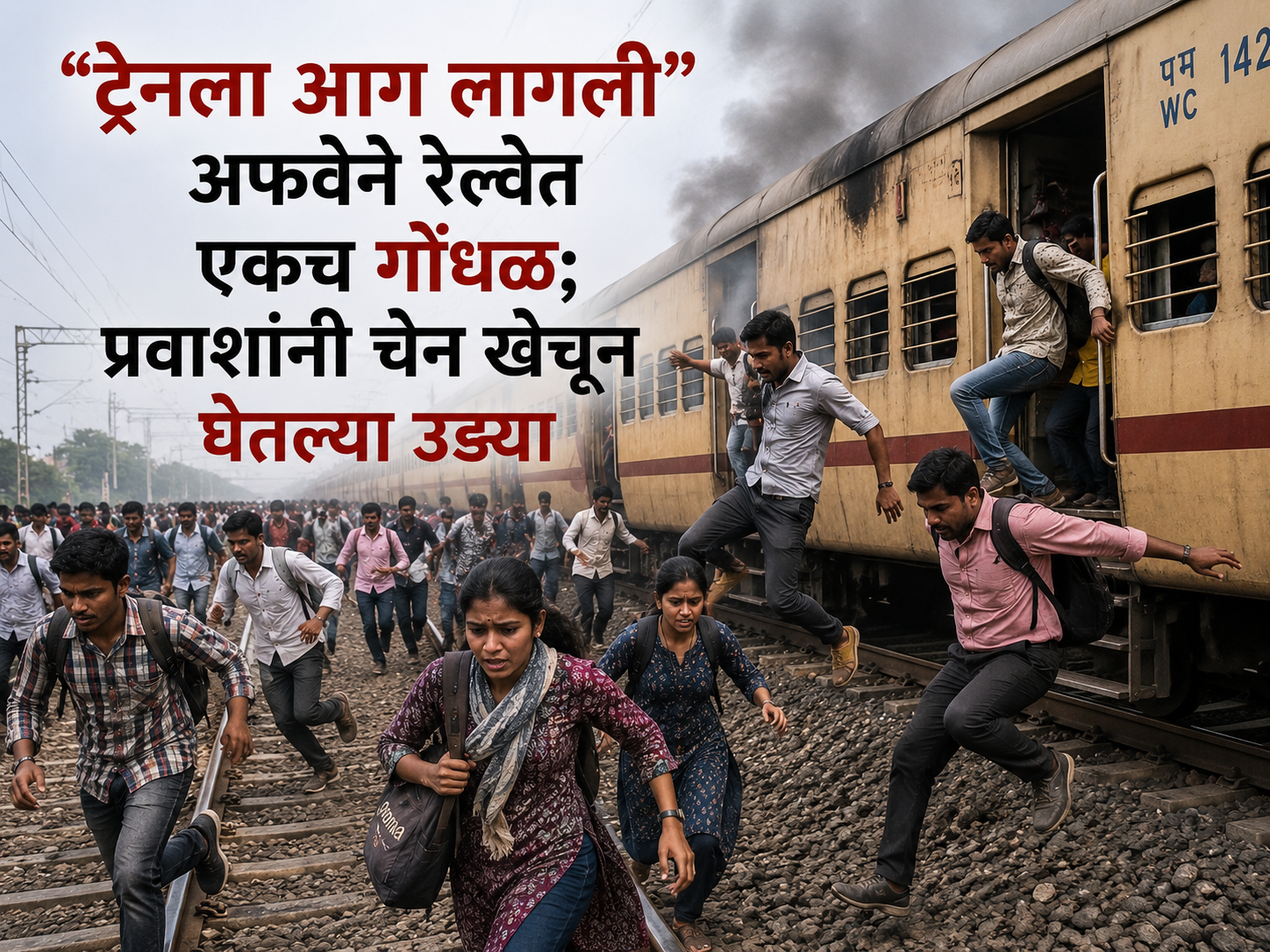 “ट्रेनला आग लागली” अफवेने रेल्वेत एकच गोंधळ; प्रवाशांनी चेन खेचून घेतल्या उड्या