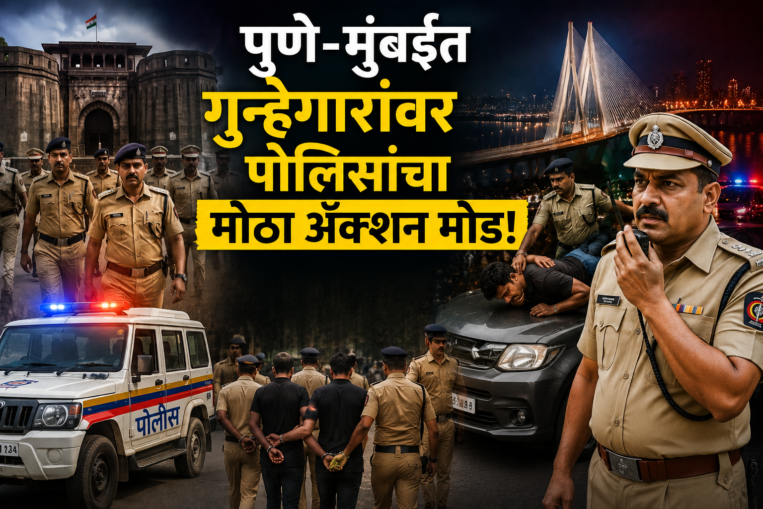 पुणे-मुंबईत गुन्हेगारांवर पोलिसांचा मोठा अ‍ॅक्शन मोड! विशेष मोहिमेमुळे खळबळ
