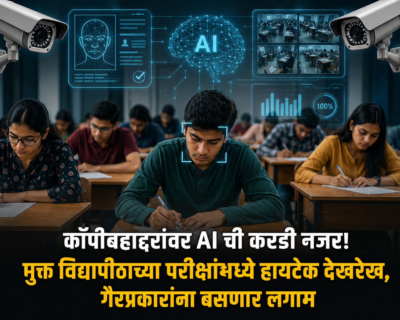 कॉपीबहाद्दरांवर AI ची करडी नजर! मुक्त विद्यापीठाच्या परीक्षांमध्ये हायटेक देखरेख, गैरप्रकारांना बसणार लगाम