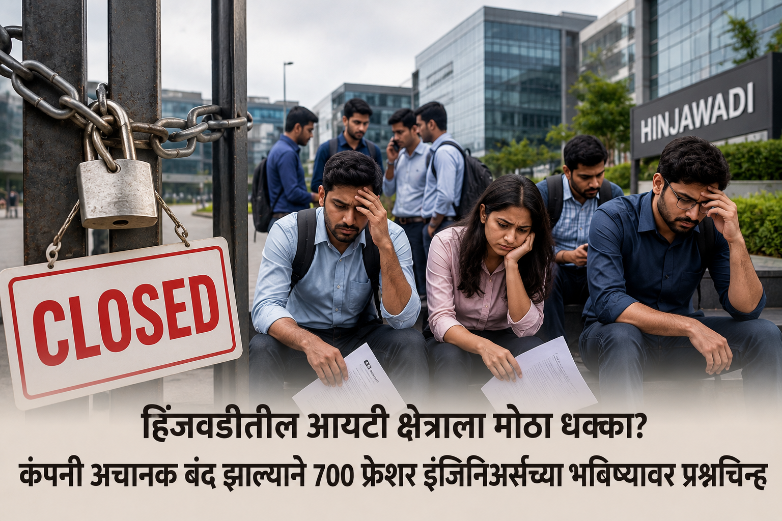 हिंजवडीतील आयटी क्षेत्राला मोठा धक्का? कंपनी अचानक बंद झाल्याने 700 फ्रेशर इंजिनिअर्सच्या भविष्यावर प्रश्नचिन्ह