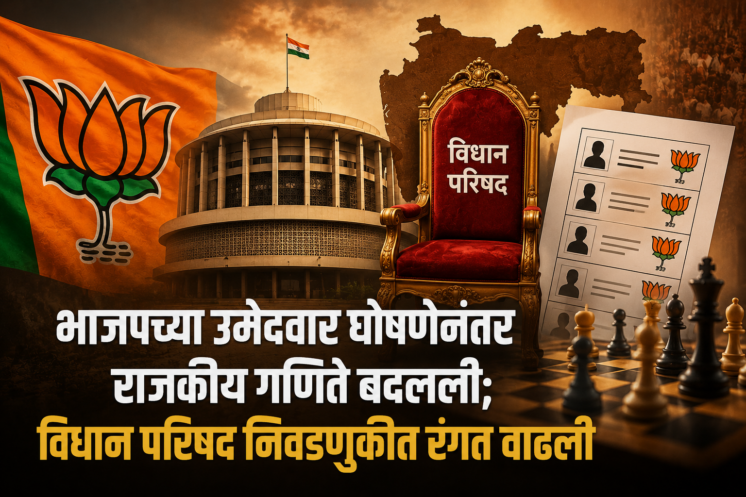 भाजपच्या उमेदवार घोषणेनंतर राजकीय गणिते बदलली; विधान परिषद निवडणुकीत रंगत वाढली