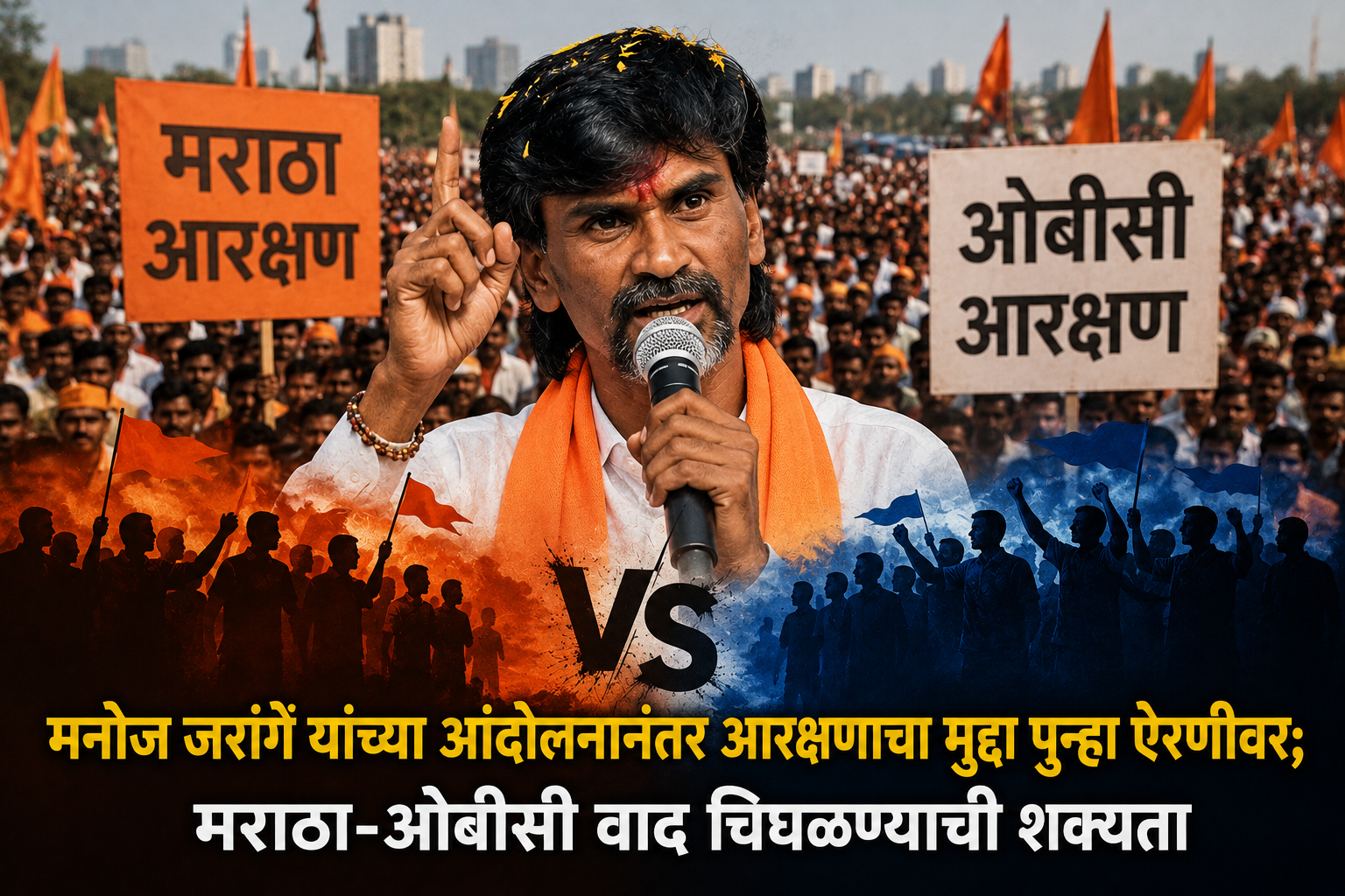 मनोज जरांगे यांच्या आंदोलनानंतर आरक्षणाचा मुद्दा पुन्हा ऐरणीवर; मराठा-ओबीसी वाद चिघळण्याची शक्यता