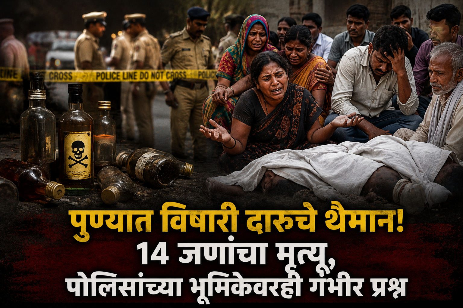 पुण्यात विषारी दारूचे थैमान! 14 जणांचा मृत्यू, पोलिसांच्या भूमिकेवरही गंभीर प्रश्न
