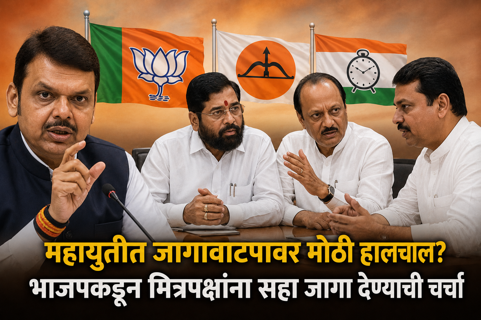 महायुतीत जागावाटपावर मोठी हालचाल? भाजपकडून मित्रपक्षांना सहा जागा देण्याची चर्चा