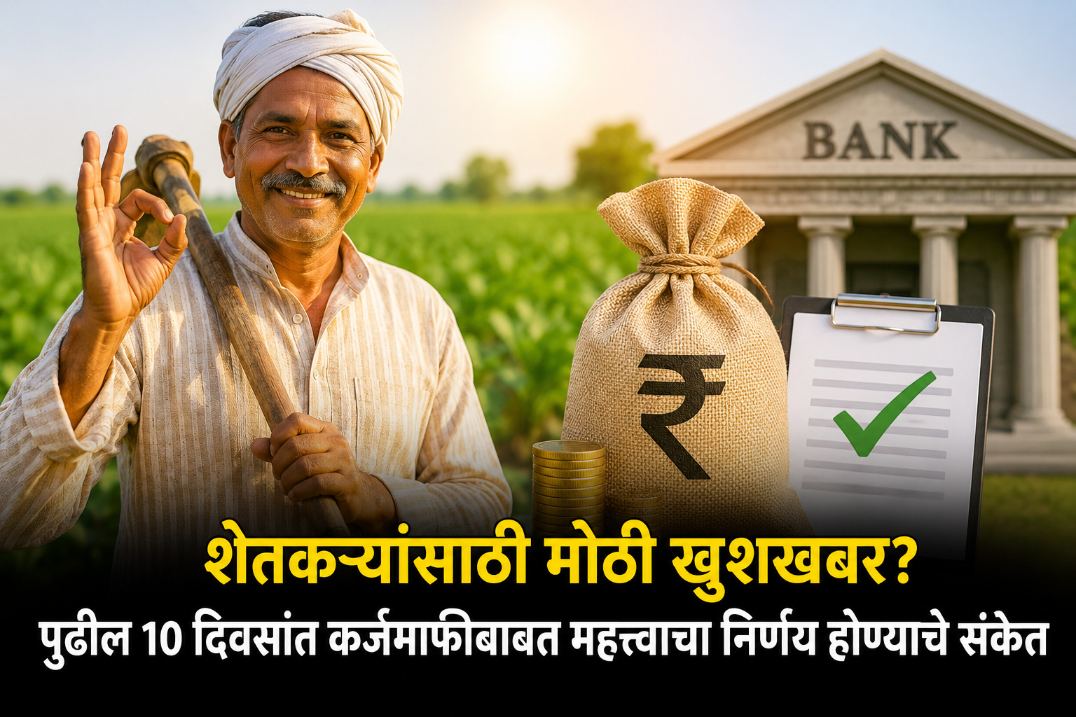 शेतकऱ्यांसाठी मोठी खुशखबर? पुढील 10 दिवसांत कर्जमाफीबाबत महत्त्वाचा निर्णय होण्याचे संकेत