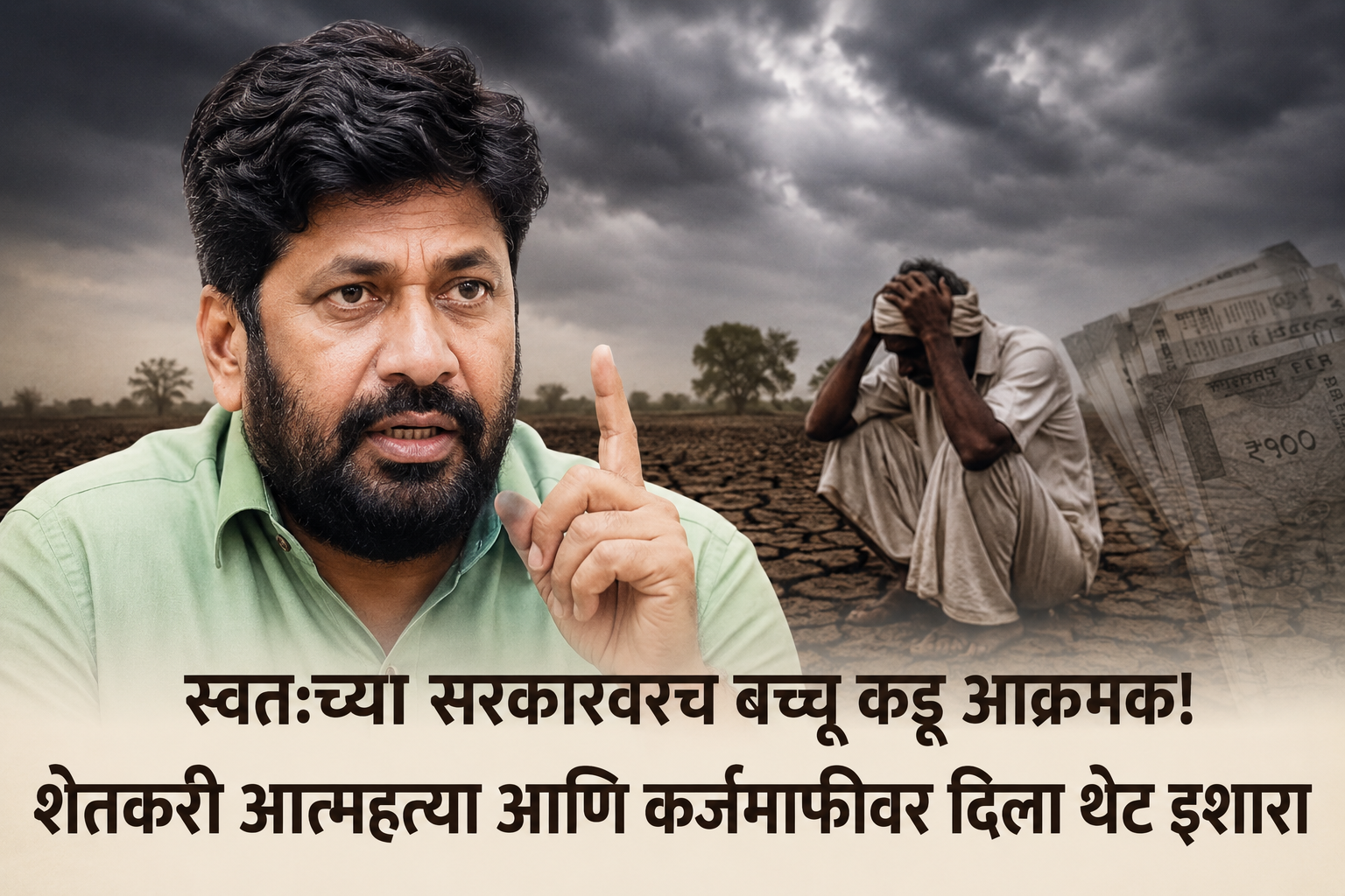 स्वतःच्या सरकारवरच बच्चू कडू आक्रमक! शेतकरी आत्महत्या आणि कर्जमाफीवर दिला थेट इशारा