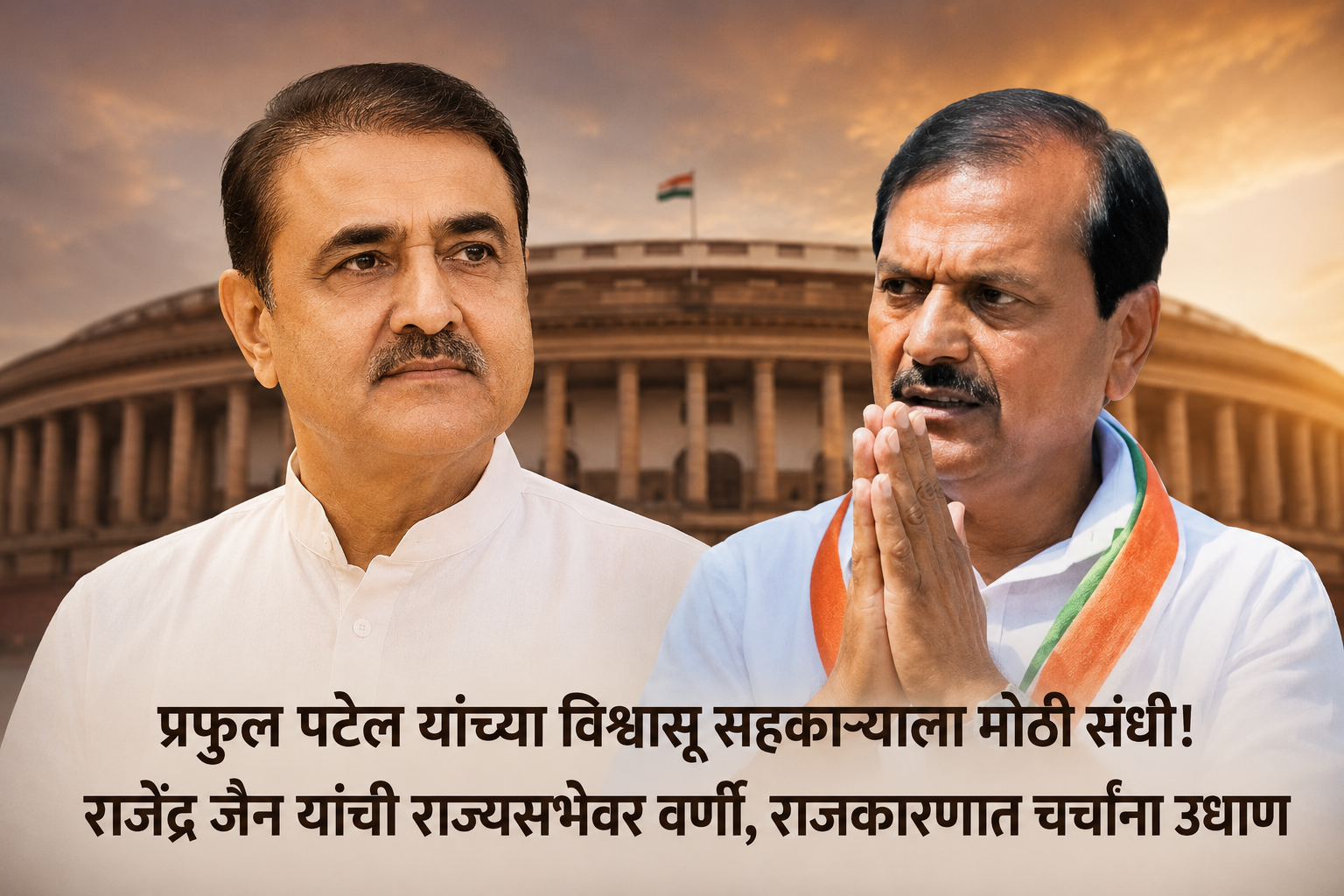 प्रफुल पटेल यांच्या विश्वासू सहकाऱ्याला मोठी संधी! राजेंद्र जैन यांची राज्यसभेवर वर्णी, राजकारणात चर्चांना उधाण